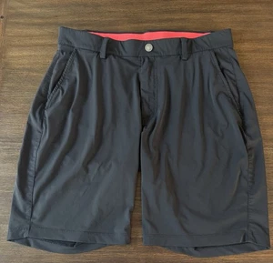 Redvanly Shorts Mens Medium Hanover 9” Pull-On Golf Black $110 - Picture 1 of 11