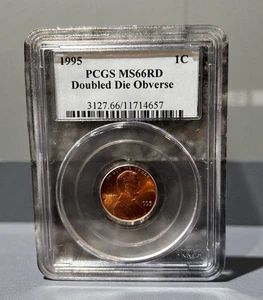 1995 PENNY DOUBLE DIE PCGS MS66RD, 11/13/25, FREE SHIPPING - Picture 1 of 2