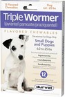 DURVET 12 flavored - chewables Triple Wormer Tablets for Small Dogs & Puppies