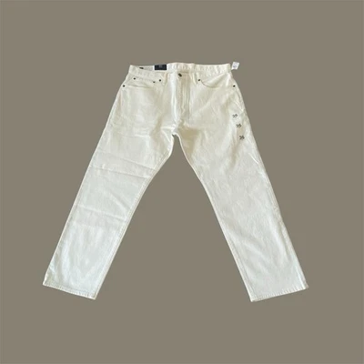 NWT Gap Denim Jeans Men’s Size 36X32 Ivory Original Straight Crop Gapflex Preppy - Image 1 of 4