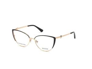 GUESS GU2813 002 Black Cat Eye Metal Optical Eyeglasses Frame 56-16-140 - Picture 1 of 3