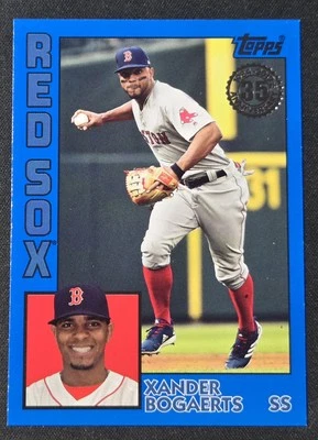 2019 Topps Update Xander Bogaerts Blue '84 Topps Insert Boston Red Sox - Image 1 of 2