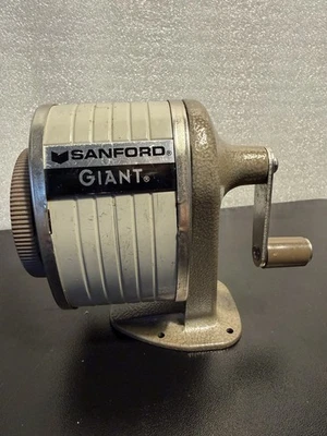 Vintage SANFORD GIANT Pencil Sharpener Wall/Desk Mount 6 Hole Mid century USA - Image 1 of 4