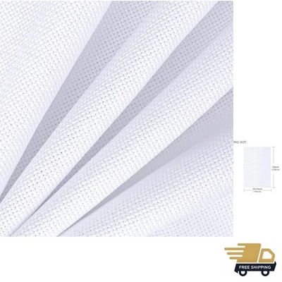 Aida Cloth 11 Count White Classic Reserve Cross Stitch Fabric Embroidery Fabr... - Image 1 of 4
