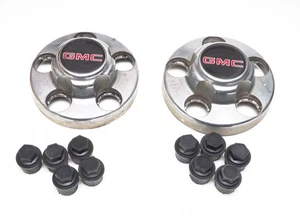 1988-1999 GMC Van 1500 Truck Center Caps With Lug Covers 46254 (2)  *NOTE PICS - Picture 1 of 4