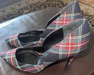 Charles By Charles David Plaid Heels Sz 8.5 - Picture 1 of 10