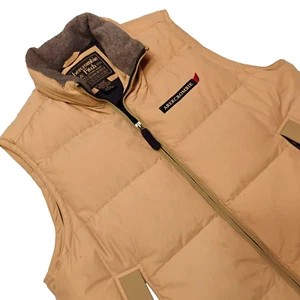 Vintage Abercrombie & Fitch Beige Goose Down Puffer Vest Jacket Men's Size Med - Picture 1 of 7