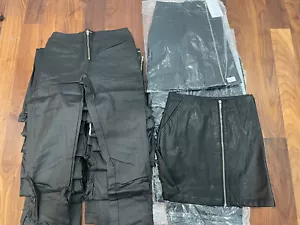 Faux Leather pants lot womens 24 Peices - Picture 1 of 6