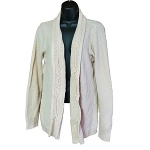 Croft And Barrow Ivory Open Front Cardigan Sweater Womans Size X Large  - Picture 1 of 15