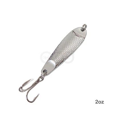 2 унц хром серебро кованые короткие рыболовные ложки Hopkins стиль приманка джиг лот - Изображение 1 из 4