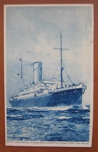 ARAGUAYA (Royal Mail) 1920s Blue & White Card - Picture 1 of 1