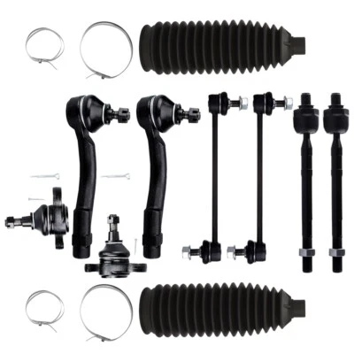 10Pcs For 2005-09 Hyundai Tucson Front Lower Ball Joints Tie Rod End Steering - Image 1 of 4