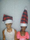 (2) Plaid Santa Hats For Your Barbie, Ken Or Same Size Friends