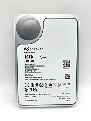 Seagate ST16000NM000J Exos 16TB 3.5 X18 256M Enterprise Internal SATA Hard Drive - Image 1 of 4