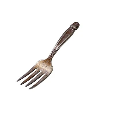 Holmes and Edwards IS Vintage Silverplate Fork Art Deco Flatware - Image 1 of 4