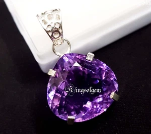 44+ CT AMATISTA BICOLOR PLATA ALEMANA SOLITARIO FORMA CORAZÓN PIEDRA PRECIOSA SUELTA - Imagen 1 de 5