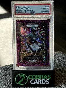 2023 Panini Prizm No Huddle Rookie Purple Disco Prizm 35/35 Jalen Carter PSA 10 - Imagen 1 de 2