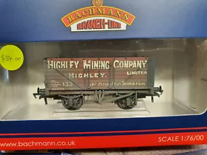 Bachmann 37-093 7 Plank Wagon Highley Mining Company (weathered) OO gauge BNIB - Bild 1 von 2