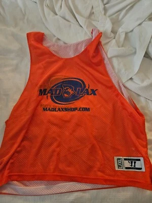 Camiseta deportiva de lacrosse Jock High School Warrior L/XL naranja y blanco para hombre Foto 1 de 4