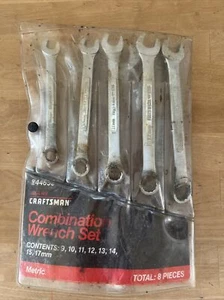 Vintage Craftsman 44653 -VV- Series 8 Piece Metric Wrench Set W/Pouch USA Made - Picture 1 of 10