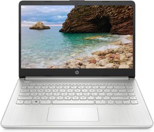 NEW HP 14" Intel Core i3 256GB SSD 4GB RAM Fingerprint Reader Win 10 Home Silver