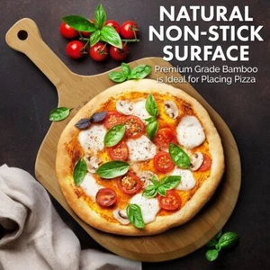 Wooden Pizza Peel Wooden Fired Pizza Board Homemade Cheese Board for Bread Pie - Picture 1 of 6