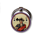 Jack of Spades Playing Card Design - Glass Pendant Keychain  KEY RING for him