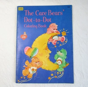 Care Bears vintage "Dot to Dot" Coloring Book NEW UNUSED 1984 Happy House - Picture 1 of 3