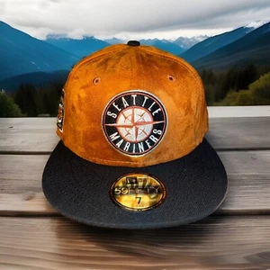 New Era Seattle Mariners S'MORES Suede 59FIFTY Fitted Hat 40th Anniv. Sz 7 W/pin - Picture 1 of 6