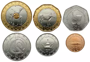 JUEGO DE 6 MONEDAS MAURITANIA 1/5 - 20 OUGUIYA 2018 2x BI-METAL SIN CIRCULAR - Imagen 1 de 2