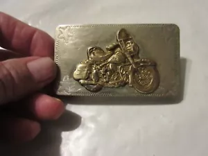 Vintage 1961-62 Harley Davidson Panhead Belt Buckle Nickel Silver - Picture 1 of 15