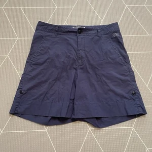 Helly Hansen Women’s Shorts Size Large Rolled Button Cuff Navy Blue - Picture 1 of 8
