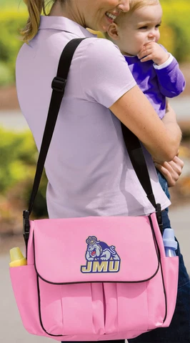 JMU Diaper Bag Pink Official NCAA James Madison University Logo Baby Shower Gift Cover