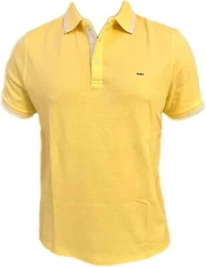 Camisa Polo Michael Kors Para Hombre Talla S Manga Corta Amarillo Logo Suave 100% Algodón Nueva - Imagen 1 de 3