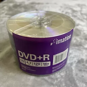 Imation DVD +R 50 Count 16x 2hr New Blank DVDs SEALED - Picture 1 of 3