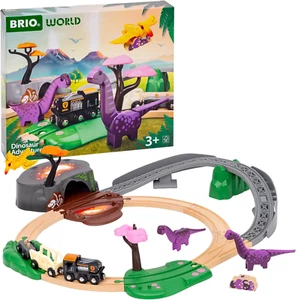 BRIO World Dinosaur Adventure Set 36094 Deluxe Train Set 21-Pieces New Toy Gift - Picture 1 of 6
