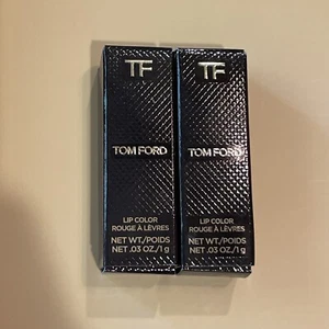 2x Tom Ford Lip Color Lipstick 16 SCARLET ROUGE Mini .03 oz / 1 g NIB - Picture 1 of 2