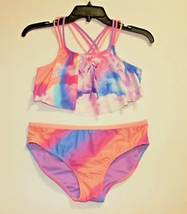 ARIZONA Girls 2 Piece Bikini Set Swimsuit Size 16 XL Unicorn Ombre Style - Picture 1 of 9