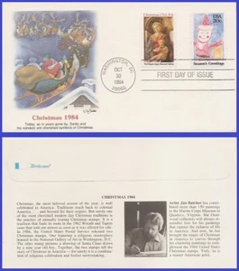 USA4 #2107 U/A FLEETWOOD FDC Combo2 Christmas Madonna and Child - Bild 1 von 1