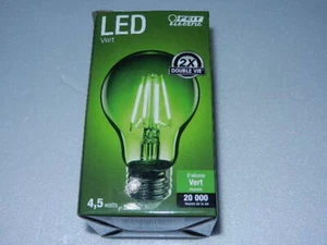 new Feit Electric green dimmable LED Party Light Bulb A19 medium base - Picture 1 of 8