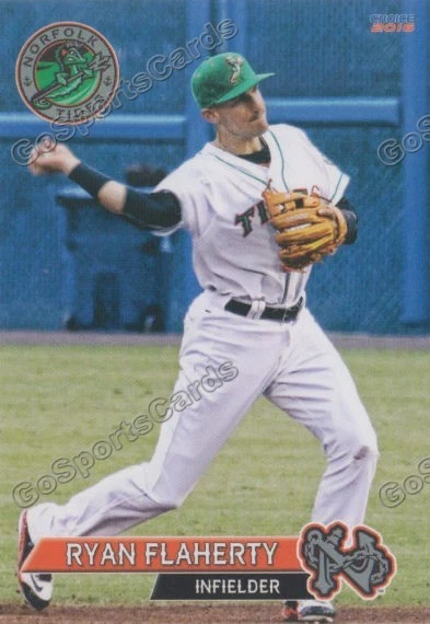 2016 Norfolk Tides Ryan Flaherty RC Rookie Orioles - Image 1 of 1
