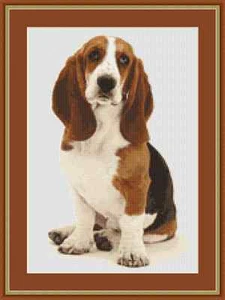 Basset Hound Dog Cross Stitch Kit - Picture 1 of 2