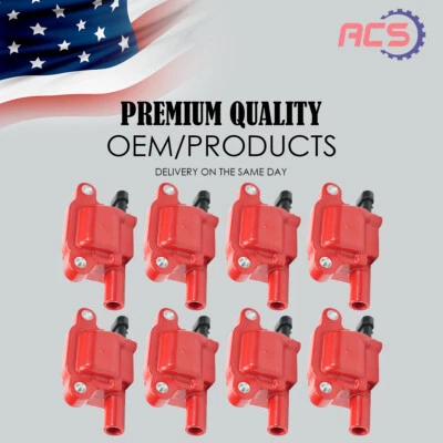 8X High Performance Ignition Coil OEM For Chevrolet Tahoe Cadillac CTS GMC UF413 - Image 1 of 4