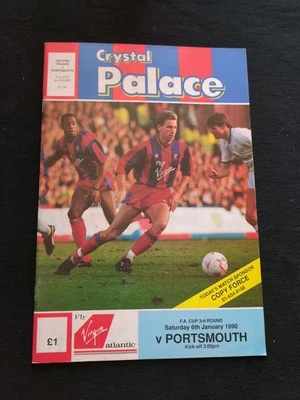 Crystal Palace vs Portsmouth 6 January 1990 FA Cup 3rd Round - Image 1 of 2