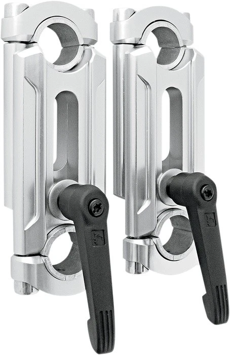 Rox Speed FX Elite Height Adjustable Snowmobile Handlebar Risers 6" to 8" Silver - Image 1 of 1