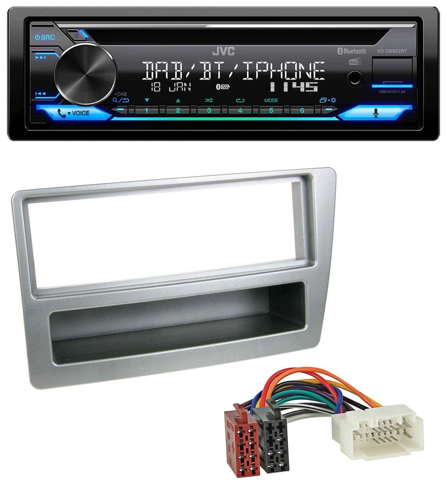 JVC Bluetooth MP3 USB DAB CD Autoradio für Honda Civic 04-06 silber autom. Klima - Bild 1 von 4