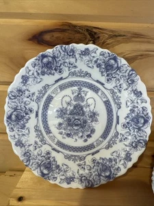 Arcopal France Honorine blau & weiß Blumen Salat/Vorspeise Teller 13er Set - Bild 1 von 4