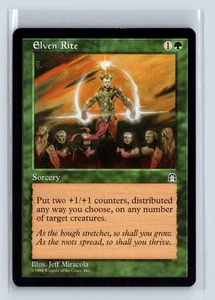 (3x) ELVEN RITE – MTG Magic the Gathering Card – Stronghold – Uncommon - Picture 1 of 6