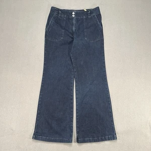 Maeve High Waisted Jeans Blue Womens 32 Wide Leg Stretch Denim Anthropologie - Picture 1 of 5