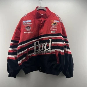 Vintage Chase Authentics NASCAR Dale Earnhardt Jr Bud King of Beers Jacke M - Bild 1 von 5